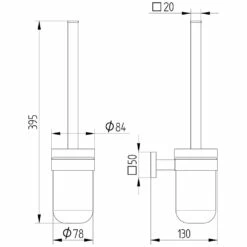 Avenarius Serie 420 Toilettenbürstengarnitur