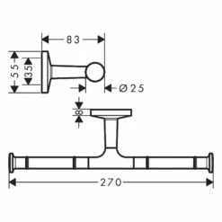 AXOR Universal Circular Toilettenpapierhalter Doppelt