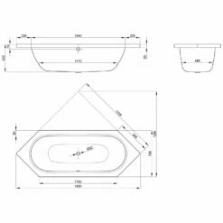 Bette Starlet 6-Eckwanne 188 X 70 X 42 Cm