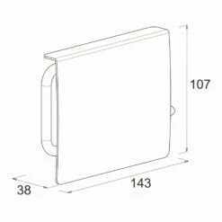 Bravat New York WC-Papierhalter Mit Deckel