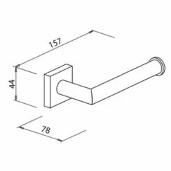 Bravat Quaruna Mattschwarz WC-Papierhalter Ohne Deckel, Rechts