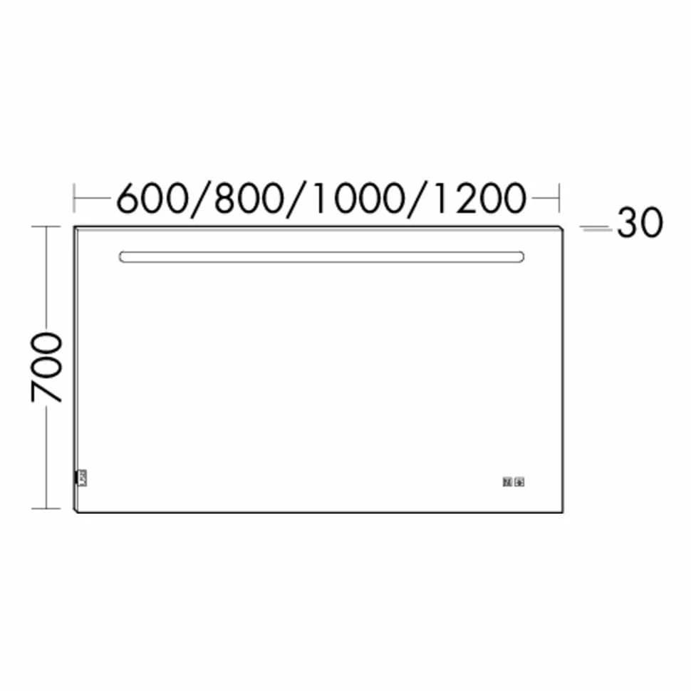Burgbad Lin20 Spiegel Mit LED-Beleuchtung 80 Cm, Mit Sensorschalter 2 Burgbad Lin20 Spiegel Mit LED-Beleuchtung 80 Cm, Mit Sensorschalter – Bild 2