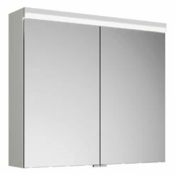 Burgbad Lin20 Spiegelschrank Mit LED-Beleuchtung, 80 Cm, 2 Spiegeltüren