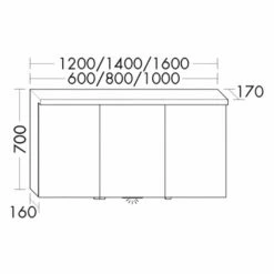 Burgbad Lin20 Spiegelschrank Mit LED-Beleuchtung, 120 Cm, 3 Spiegeltüren, Links, Mit Waschtischbeleuchtung -KEUCO Verkauf burgbad lin20 spiegelschraenke spiegelschrank mit led 10861274
