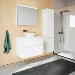 Burgbad Lin20 Spiegelschrank Mit LED-Beleuchtung, 80 Cm, 2 Spiegeltüren -KEUCO Verkauf burgbad lin20 spiegelschraenke spiegelschrank mit led 11026162