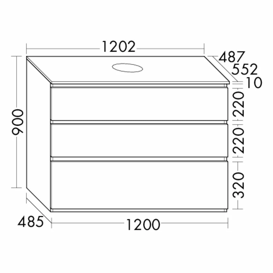 Burgbad Lin20 Waschtischunterschrank Mit Konsolenplatte 120 Cm, 3 Auszüge, Beckenausschnitt Mittig 4 Burgbad Lin20 Waschtischunterschrank Mit Konsolenplatte 120 Cm, 3 Auszüge, Beckenausschnitt Mittig – Bild 4