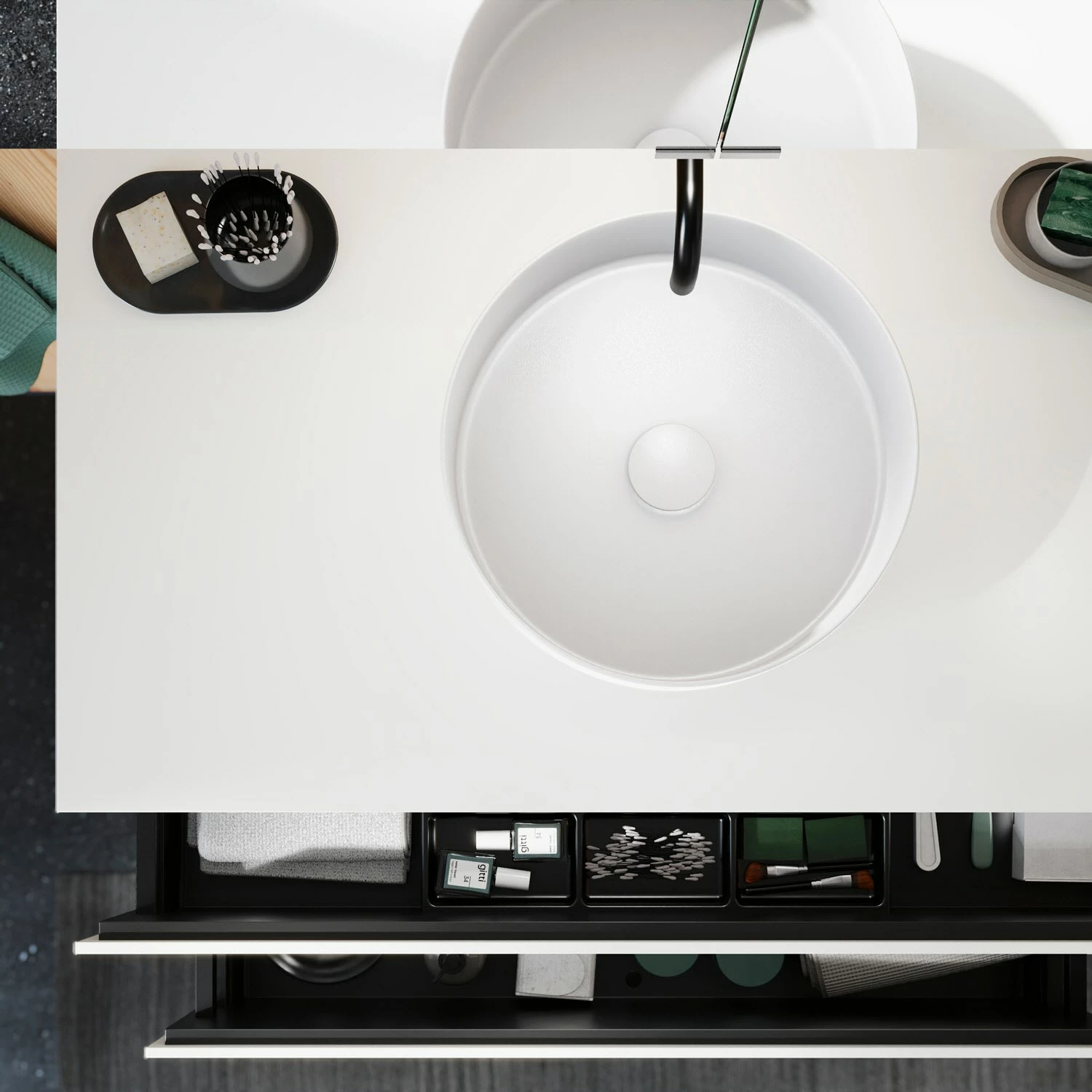 Burgbad Lin20 Waschtischunterschrank Mit Konsolenplatte 100 Cm, 2 Auszüge, Beckenausschnitt Mittig 6 Burgbad Lin20 Waschtischunterschrank Mit Konsolenplatte 100 Cm, 2 Auszüge, Beckenausschnitt Mittig – Bild 6