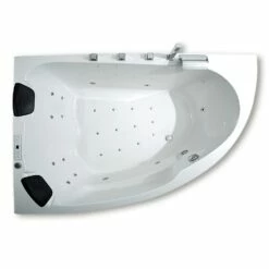 Caribia Delta XL Premium Whirlpool 180 X 130 Cm Mit Schürze, Für Ecke Links