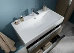 Cersanit Virgo Waschtischunterschrank 80 Cm, Mit Chrom Griffen