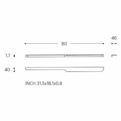 Cosmic Wish Möbelgriff (2er Set) 80 Cm Asymmetrische Form