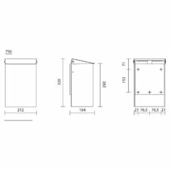 CWS MediLine Abfallbehälter Klein Typ 756