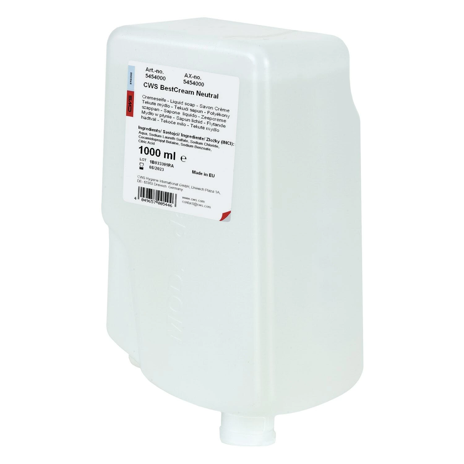 CWS BestCream Seifencreme Ohne Parfüm 1000 Ml 1 CWS BestCream Seifencreme Ohne Parfüm 1000 Ml