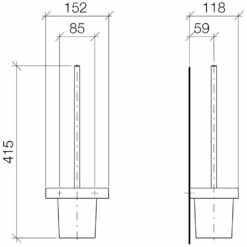 Dornbracht LULU Toilettenbürstengarnitur Wandmodell Komplett
