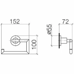 Dornbracht TARA Papierrollenhalter Ohne Deckel