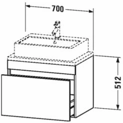 Duravit DuraStyle Waschtischunterbau 70 Cm Mit 1 Auszug Für Konsole Compact
