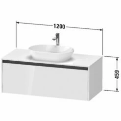 Duravit Ketho.2 Konsolenwaschtischunterbau Wandhängend, 1 Auszug, 120 Cm -KEUCO Verkauf duravit ketho 2 badmoebel konsolenwaschtischunterbauten wandhaengend 8509352