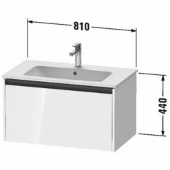 Duravit Ketho.2 Waschtischunterbau Wandhängend, 1 Auszug, 81 Cm