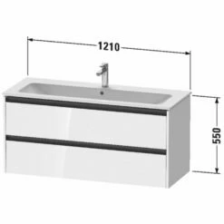 Duravit Ketho.2 Waschtischunterbau Wandhängend, 2 Auszüge, 121 Cm
