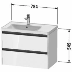 Duravit Ketho.2 Waschtischunterbau Wandhängend, 2 Auszüge, Für Becken Links, 78,4 Cm -KEUCO Verkauf duravit ketho 2 badmoebel waschtischunterbau neo 8512325