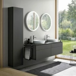 Duravit L-Cube Spiegel Mit LED Beleuchtung Ø 70 Cm -KEUCO Verkauf duravit l cube badmoebel spiegel mit 8398807