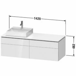 Duravit L-Cube Konsolenwaschtischunterbau Mit 4 Auszügen, 142 X 55 Cm, Für Waschtisch Links, Mit Zusatzmodul "B" 8 Duravit L-Cube Konsolenwaschtischunterbau Mit 4 Auszügen, 142 X 55 Cm, Für Waschtisch Links, Mit Zusatzmodul "B" -KEUCO Verkauf duravit l cube badmoebel waschtischunterschraenke wandhaengende 8375992