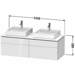 Duravit L-Cube Konsolenwaschtischunterbau Mit 4 Auszügen, 142 X 55 Cm, Für Zwei Waschtische, Mit Zusatzmodul "F" 8 Duravit L-Cube Konsolenwaschtischunterbau Mit 4 Auszügen, 142 X 55 Cm, Für Zwei Waschtische, Mit Zusatzmodul "F" -KEUCO Verkauf duravit l cube badmoebel waschtischunterschraenke wandhaengende 8377687