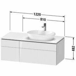 Duravit L-Cube Konsolenwaschtischunterbau Mit 4 Auszügen, 122 X 55 Cm, Für Waschtisch Rechts -KEUCO Verkauf duravit l cube badmoebel waschtischunterschraenke wandhaengende 8378605
