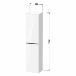 Duravit D-Neo Hochschrank 40 X 176 Cm, 1 Tür Anschlag Rechts, Griff Diamantschwarz