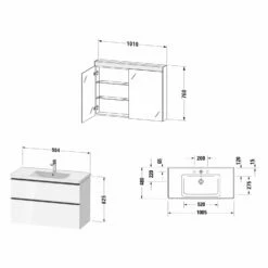 Duravit D-Neo Möbelset Mit Spiegelschrank 100,5 Cm -KEUCO Verkauf duravit neo badmoebel moebelsets mit spiegelschrank 5379659