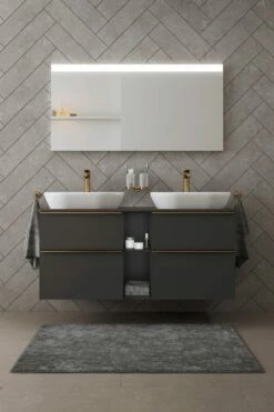 Duravit D-Neo Konsolenwaschtischunterbau Für 2 Waschtische 140 X 66,4 Cm, 4 Auszüge, Griff Bronze Gebürstet -KEUCO Verkauf duravit neo badmoebel waschtischunterbauten konsolenwaschtischunterbau 2 12356568