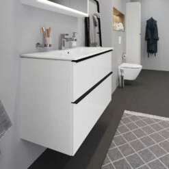 Duravit ME By Stark Waschtisch Mit D-Neo Waschtischunterschrank 101 Cm Mit 2 Auszügen -KEUCO Verkauf duravit neo badmoebel waschtischunterbauten me by 7044189