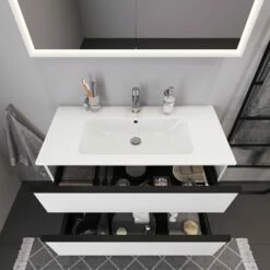 Duravit ME By Stark Waschtisch Mit D-Neo Waschtischunterschrank 101 Cm Mit 2 Auszügen -KEUCO Verkauf duravit neo badmoebel waschtischunterbauten me by 7044198