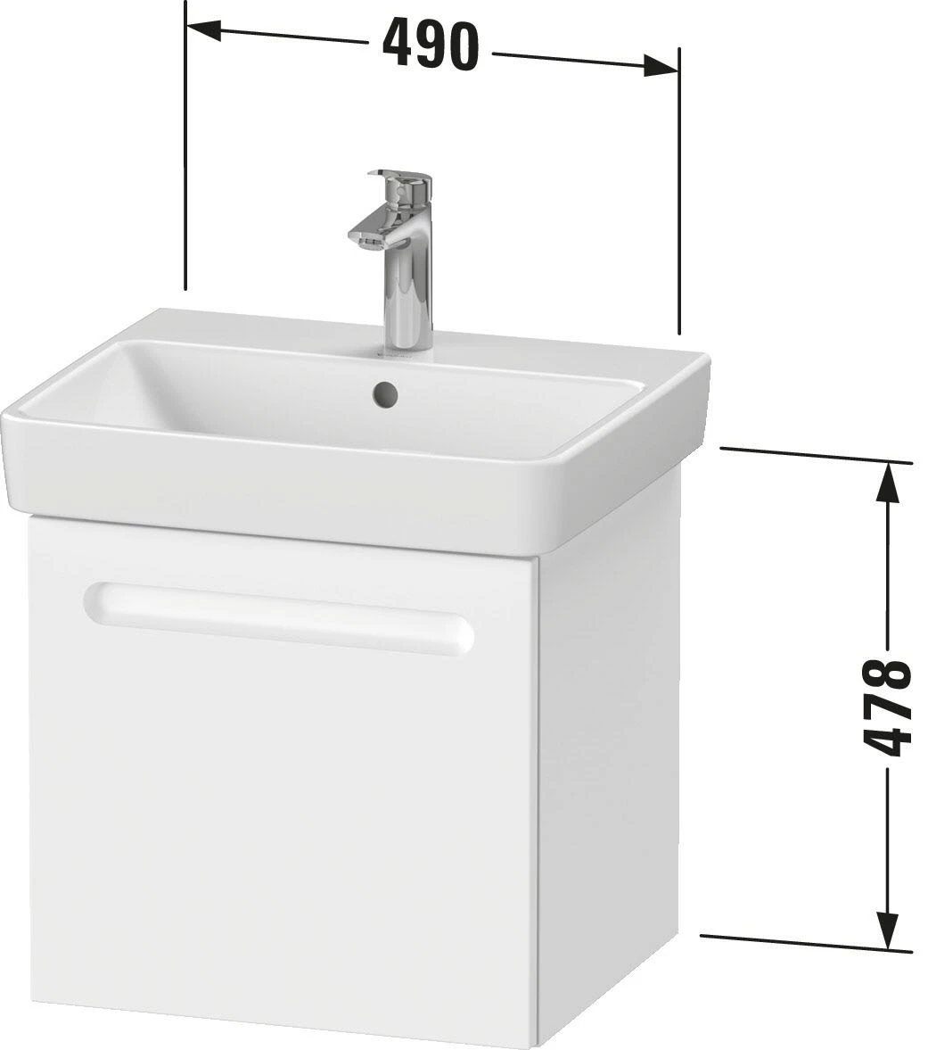 Duravit No. 1 Waschtischunterbau 49 Cm, 1 Auszug 4 Duravit No. 1 Waschtischunterbau 49 Cm, 1 Auszug – Bild 4