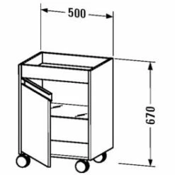 Duravit Ketho Rollcontainer, Türanschlag Links