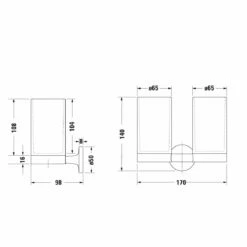 Duravit Starck T Zahnputzbecher Doppelt -KEUCO Verkauf duravit starck glashalter 7616727