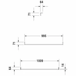 Duravit Vero Handtuchhalter Chrom Für Vero Möbelwaschtisch 105 Cm