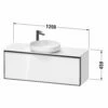Duravit Vitrium Konsolenwaschtischunterbau Mit Ausschnitt 120 X 45,9 Cm, Griff Weiß