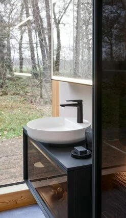 Duravit Vitrium Konsolenwaschtischunterbau Mit Ausschnitt 100 X 45,9 Cm, Mit Glasfront, Griff Graphit, Mit LED Licht -KEUCO Verkauf duravit vitrium badmoebel konsolenwaschtischunterbauten mit ausschnitt 12321470