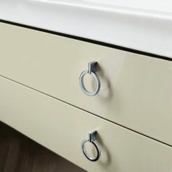 Duravit White Tulip Konsolenwaschtischunterbau Mit Ausschnitt Links 160 X 40,8 Cm, 4 Auszüge Mit Griff, Mit Zusatzmodul "H" Und LED-Licht