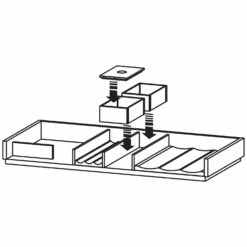 Duravit XViu Waschtischunterbau 140 Cm, Mit 4 Auszügen, Ausschnitt Rechts, Mit Zusatzmodul "B"