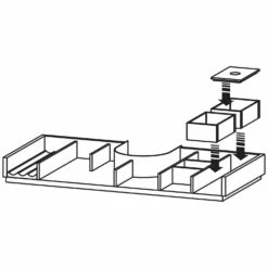 Duravit XViu Waschtischunterbau 160 Cm, Mit 4 Auszügen, 2 Ausschnitte, Mit Zusatzmodul "H"