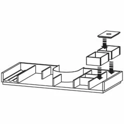 Duravit XViu Waschtischunterbau 80 Cm, Mit 2 Auszügen, Ausschnitt Mittig, Mit Zusatzmodul "E"