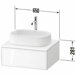 Duravit Zencha Konsolenwaschtischunterbau Mit Ausschnitt Mittig 65 X 28,1 Cm, 1 Auszug -KEUCO Verkauf duravit zencha badmoebel waschtischunterbauten konsolenwaschtischunterbau mit 8640475