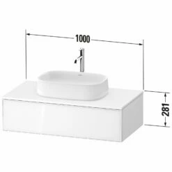 Duravit Zencha Konsolenwaschtischunterbau Mit Ausschnitt Mittig 100 X 28,1 Cm, 1 Auszug -KEUCO Verkauf duravit zencha badmoebel waschtischunterbauten konsolenwaschtischunterbau mit 8640583