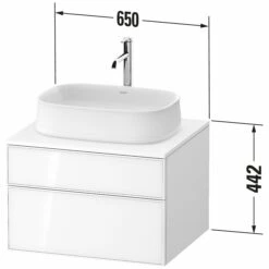 Duravit Zencha Konsolenwaschtischunterbau Mit Ausschnitt Mittig 65 X 44,2 Cm, 2 Auszüge -KEUCO Verkauf duravit zencha badmoebel waschtischunterbauten konsolenwaschtischunterbau mit 8642215