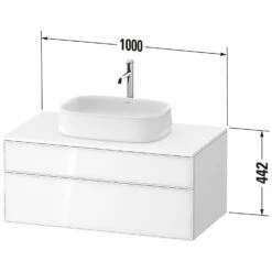 Duravit Zencha Konsolenwaschtischunterbau Mit Ausschnitt Mittig 100 X 44,2 Cm, 2 Auszüge, Mit Zusatzmodul "E" -KEUCO Verkauf duravit zencha badmoebel waschtischunterbauten konsolenwaschtischunterbau mit 8642326