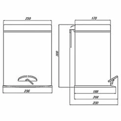 Emco System 2 Abfallbehälter Oval Mit Deckel