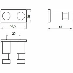 Emco System 2 Hakenleiste 2-fach