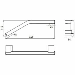 Emco System 2 Wannengriff Gebogen