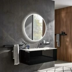 Emco Aura Handtuchhalter Mit 2 Handtuchschlitzen Rechts, Mit Ablage, 120 Cm